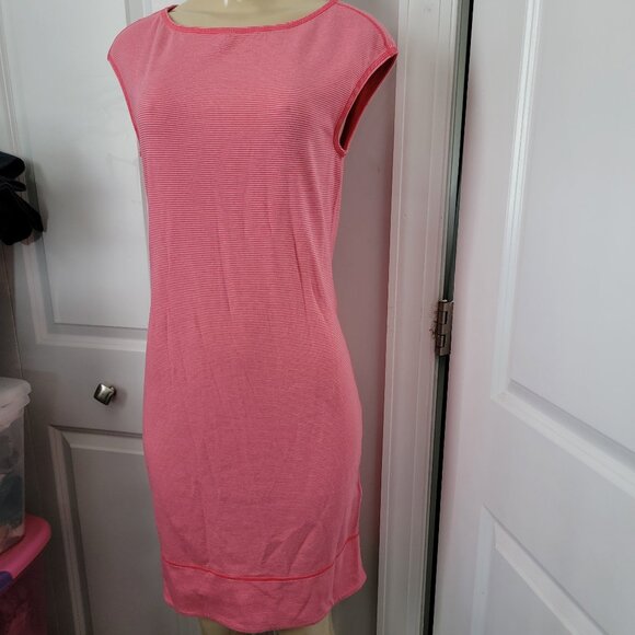 Tommy Bahama Lighthouse Reversible Wide Scoop Neck Dress w Horizontal Pinstripes - Picture 5 of 15